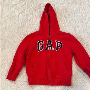 GAP Kids Red Full-Zip Hoodie with Logo